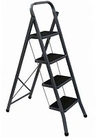 картинка Стремянка ZALGER 9910-5 Jet Black 5 cт с ковриком сталь от магазина Tovar-RF.ru