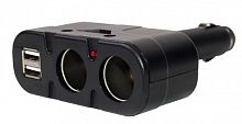 картинка разветвитель harper dp-033 разветвитель на 2 выхода + 2 usb от магазина Tovar-RF.ru