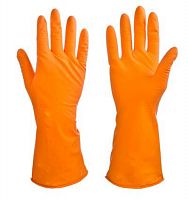 картинка Перчатки VETTA 447-034 Перчатки резиновые спец. для уборки оранжевые S от магазина Tovar-RF.ru