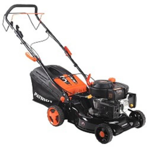 картинка PATRIOT PT 42LS Газонокосилка бензиновая [512109004] {Рабочий объем 123сс, мощность 3.5л.с., рабочая ширина 42см, регул. высоты 30-75мм  прорезин. колеса 152-178мм, травосбор. 40л, функц. мульчир.} от магазина Tovar-RF.ru