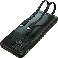 картинка зарядное устройство more choice (4620202550590) pb55-10 с кабелем 1usb 3.0a 22.5w pd - 10000mah черный от магазина Tovar-RF.ru