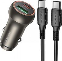 картинка азу borofone (6941991118623) bz32aaa 1usb+1type-c 3.0a pd30w+qc3.0 , gold от магазина Tovar-RF.ru