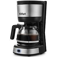 картинка кофеварка капельная kitfort кт-730 650вт черный/нержавеющая сталь от магазина Tovar-RF.ru