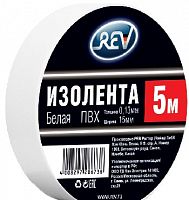 картинка Изолента ПВХ REV 28673 8 Изолента ПВХ 0,13*15мм Белая 5м от магазина Tovar-RF.ru