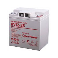картинка cyberpower аккумуляторная батарея rv 12-26 12v/26ah {клемма м6, дхшхв 166х125х175мм, высота с клеммами 175, вес 9,2кг, срок службы 8 лет} от магазина Tovar-RF.ru
