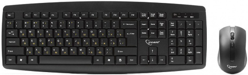 картинка комплект клавиатура+мышь gembird ,черный, 2.4ггц беспроводной от магазина Tovar-RF.ru