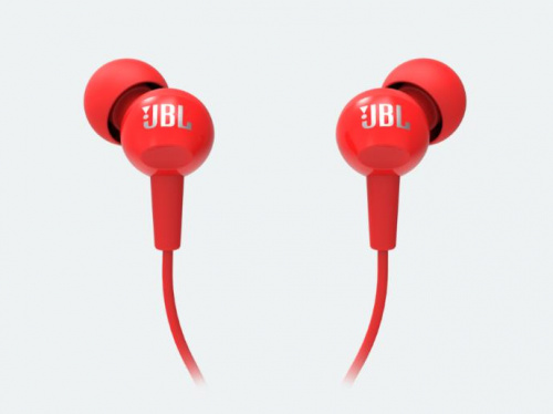 картинка наушники вкладыши проводные jbl c100si red (jblc100siured) [пи] от магазина Tovar-RF.ru