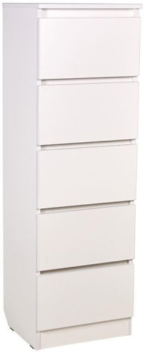 картинка детская мебель polini комод kids simple 1990 5 ящиков белый (1 кор.) polini комод kids simple 1990 5 ящиков белый (1 кор.) от магазина Tovar-RF.ru