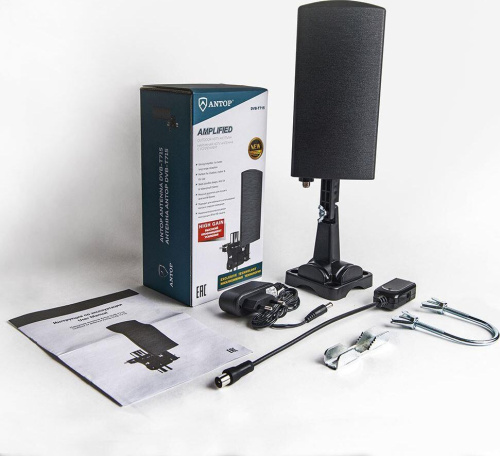 картинка антенна комнатная antop dvb-t715 dvb-t2 и дмв+мв+fm активная от магазина Tovar-RF.ru