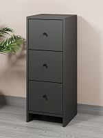картинка Комод МЕБЕЛЬ-КОМПЛЕКС КВАДРО Комод 3Я-300 Антрацит/МК (1 кор.) от магазина Tovar-RF.ru