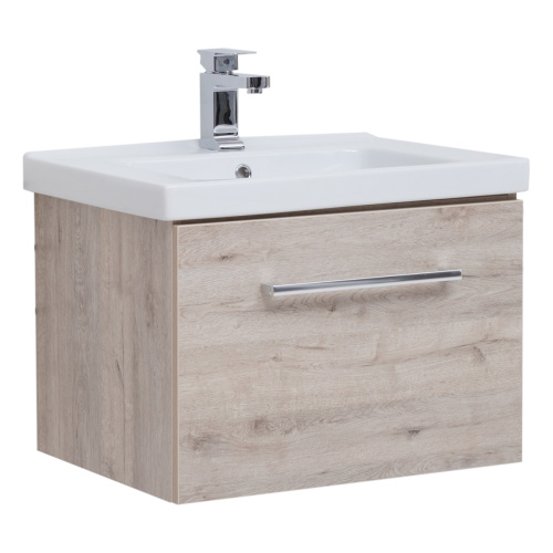 картинка Тумба BIG INN, 65 см, подвесная, 1 ящик + выдвижной внутренний ящик, дуб кантри от магазина Tovar-RF.ru фото 8