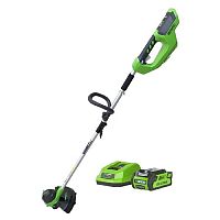картинка Greenworks Триммер аккумуляторный G40LTK4, {40V, 30 см, с 1хАКБ 4 А.ч и ЗУ} [2101507UB] от магазина Tovar-RF.ru