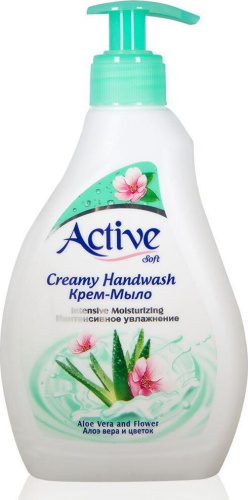 картинка Крем-мыло ACTIVE Крем-мыло 350 мл. С дозатором. Алоэ-Вера (511801641) от магазина Tovar-RF.ru