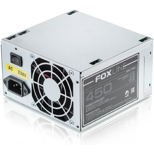 картинка Блок питания Foxline  FZ450 450W, ATX, NOPFC, 80FAN, 2xSATA, 2xPATA, 1xFDD, 24+4 от магазина Tovar-RF.ru