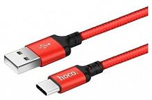 картинка кабель type-c hoco (6957531062936) x14 usb (m)-type-c (m) 2.0м - красный/черный от магазина Tovar-RF.ru