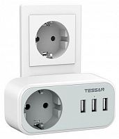 картинка Сетевой фильтр TESSAN TS-329 серый от магазина Tovar-RF.ru