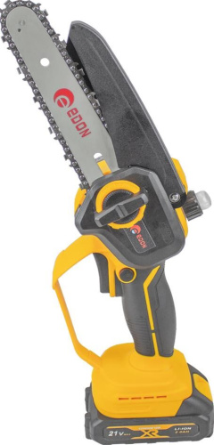картинка Пила цепная аккумуляторная бесщеточная EDON ANS-21/6BL черный/желтый 25165 6", 21В, 2аккум от магазина Tovar-RF.ru