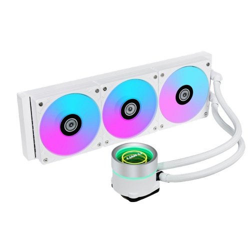 картинка система водяного охлаждения lian-li ga ii trinity 360 white argb soc-am5/am4/1151/1200/1700 белый30db al+cu ret (g89.ga2t36w.00) от магазина Tovar-RF.ru