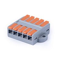 картинка Cabeus MX662-5R Клемма соединительная универсальная проходная 5 полюсов с рычагом 0,5-6,0 (1шт) от магазина Tovar-RF.ru