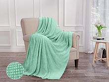 картинка Плед ОРИОН НФ-00003252 Wellsoft luxe/Шахматка, мятный/Евро-мини от магазина Tovar-RF.ru