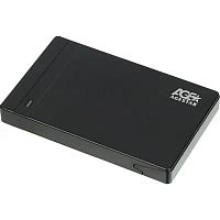 картинка agestar 3ub2p3 (black) пластик, чёрный. uasp usb 3.0 внешний корпус 2.5" sataiii hdd/ss от магазина Tovar-RF.ru