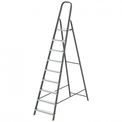 картинка СИБРТЕХ Стремянка, 9 ступеней, стальной профиль, алюминиевые ступени, Россия  [97959] от магазина Tovar-RF.ru