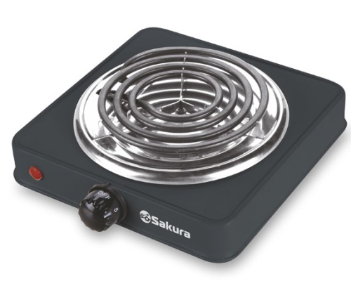 картинка плитка эл. sakura пэ-08в 1500вт 150мм 1конф/спир черн от магазина Tovar-RF.ru