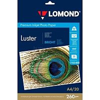 картинка Фотобумага ПРЕМИУМ для стр.печати LOMOND А4  260 г/м2 односторонняя Bright Luster 20л от магазина Tovar-RF.ru