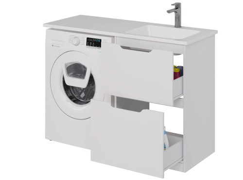 картинка Тумба Bona, 60 см, напольная, 2 ящика, белый глянец от магазина Tovar-RF.ru фото 20
