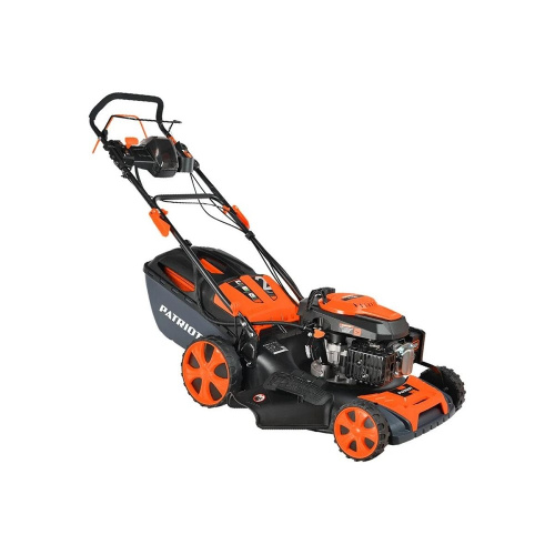 картинка PATRIOT PT 53LSE Газонокосилка бензиновая [512109028] {Рабочий объем 173сс, мощность 6.0л.с., рабочая ширина 51см, регул. высоты 30-75мм прорезин. колеса 178-254мм, травосбор. 60л, функц. бок.выбр.тр} от магазина Tovar-RF.ru