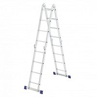 картинка СИБРТЕХ Лестница шарнирная алюминиевая, 4х4, Россия [97882] от магазина Tovar-RF.ru