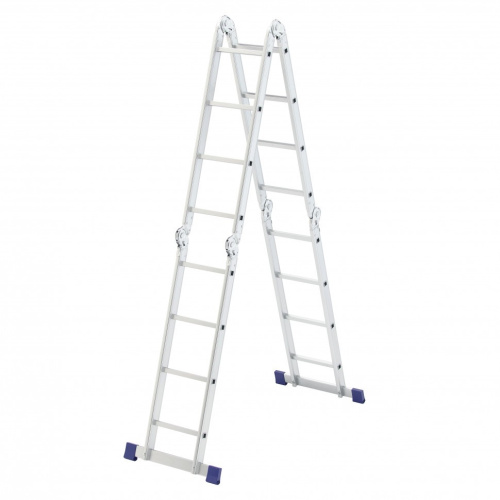 картинка СИБРТЕХ Лестница шарнирная алюминиевая, 4х4, Россия [97882] от магазина Tovar-RF.ru