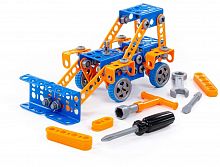 картинка игрушка полесье конструктор изобретатель - трактор-погрузчик №1 (141 элемент) (в пакете) 55064 от магазина Tovar-RF.ru