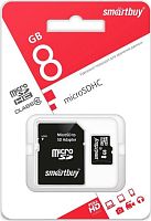 картинка карта памяти smartbuy (sb8gbsdcl10-01) microsdhc 8gb сlass10 + адаптер от магазина Tovar-RF.ru