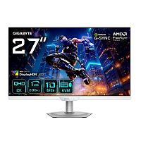 картинка lcd gigabyte 27" m27q2 ice ek white {ips 2560x1440 200hz 0.5ms 350cd 1000:1 178/178 quantum dot freesync hdr vesa displayhdr 400 3xusb3.2 usb type-c (18w) 2xhdmi 2.0 displayport 1.4 pivot has антиб от магазина Tovar-RF.ru