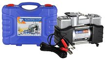 картинка автокомпрессор nova bright ак-75 двухпоршневой, пластиковый кейс с инструментами 36448 от магазина Tovar-RF.ru
