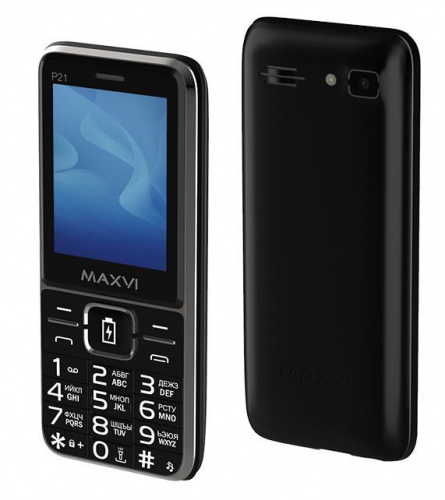 картинка телефон мобильный maxvi p21 black от магазина Tovar-RF.ru