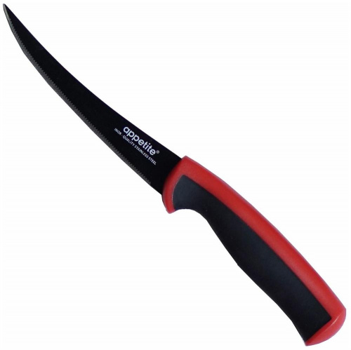 картинка Нож APPETITE FLT-002B-5R Эффект для томатов нерж 12,3см с зуб красный от магазина Tovar-RF.ru