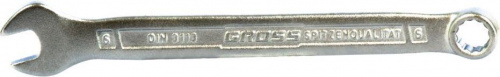 картинка Ключ GROSS Ключ комбинированный 6 мм, CrV, холодный штамп от магазина Tovar-RF.ru