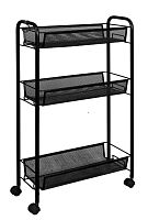 картинка Этажерка ЗМИ Ладья 1 К на колесиках черная Э 321 от магазина Tovar-RF.ru