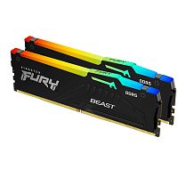 картинка kingston 64gb 6000mt/s ddr5 cl36 dimm (kit of 2) fury beast rgb kf560c36bbe2ak2-64 от магазина Tovar-RF.ru