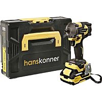 картинка Гайковерт ударн б/щ Hanskonner PLATINUM,18В,1BatterySystem,420Нм,1/2",1х4Ач,кейс HS [HCD20420BLC] от магазина Tovar-RF.ru