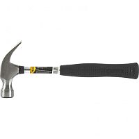 картинка SPARTA Молоток-гвоздодер, 450 г, боек 27 мм, металлическая трубчатая обрезиненная рукоятка [104405] от магазина Tovar-RF.ru