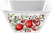 картинка миска homver bergamo scarlet квадратная 2л с декором (белый) 221154929/01от магазина Tovar-RF.ru