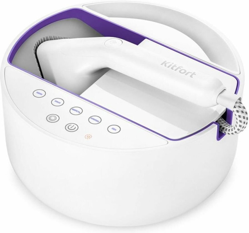 картинка отпариватель ручной kitfort кт-9110-1, белый / фиолетовый от магазина Tovar-RF.ru