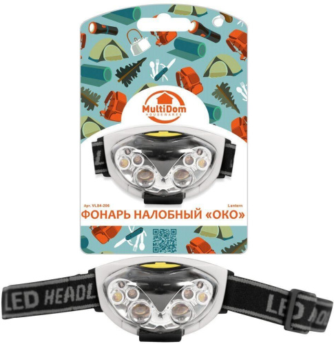 картинка фонарь налобный multidom "око" vl84-206 multidom "око" vl84-206от магазина Tovar-RF.ru