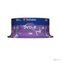 картинка verbatim диски dvd+r  4.7gb 16х, 25 шт, cake box (43500) от магазина Tovar-RF.ru