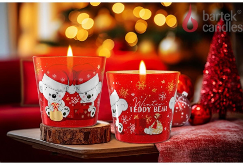 картинка Свеча BARTEK Зимний Плюшевый мишка (Winter Teddy Bear) 115гр в стакане BARTEK Зимний Плюшевый мишка (Winter Teddy Bear) 115гр в стакане от магазина Tovar-RF.ru