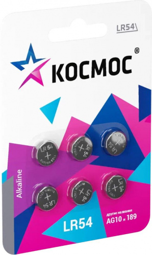 картинка Батарейка КОСМОС KOCG10(LR54)BL6 серебро от магазина Tovar-RF.ru