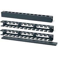 картинка hyperline cm-1u-ml-cov кабельный организатор с металлическими кольцами и крышкой, 19", 1u от магазина Tovar-RF.ru